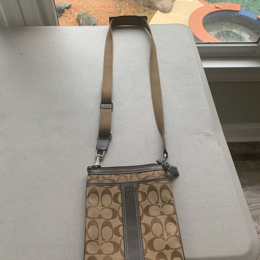 Brown logo Coach Crossbody